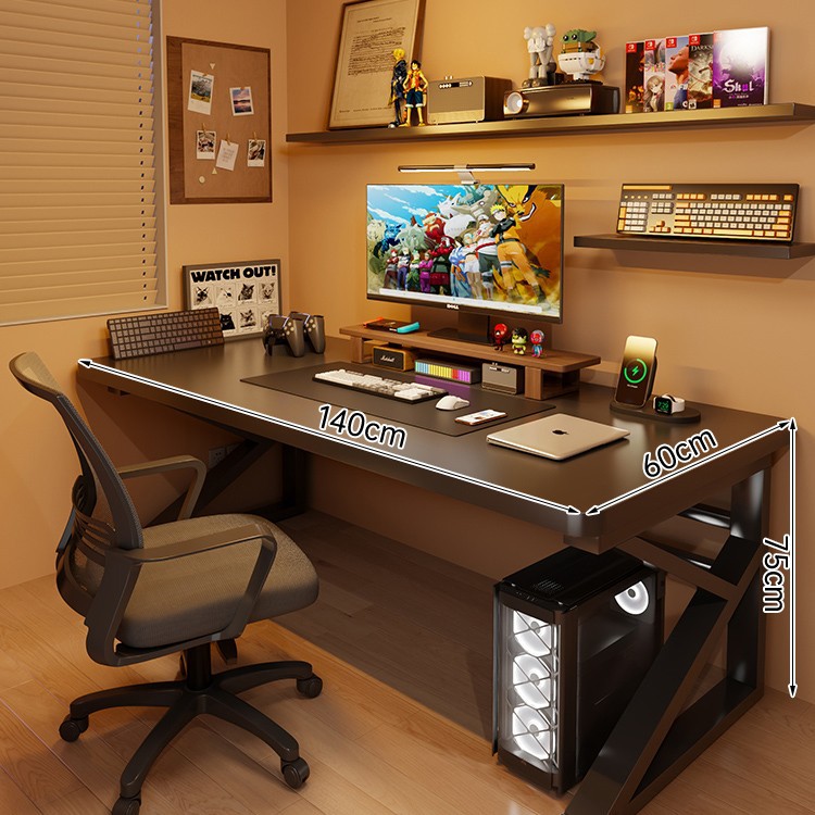 Mesa de computadora de madera sólida mesa de escritorio simple mesa de escritorio dormitorio de estudiantes mesa de deportes electrónicos mesa de trabajo de brazo robótico mesa