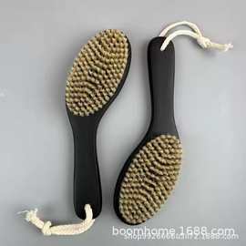 弯柄鸡腿刷猪鬃毛沐浴刷定制尼龙刷剑麻洗澡刷黑色按摩刷沐浴刷子