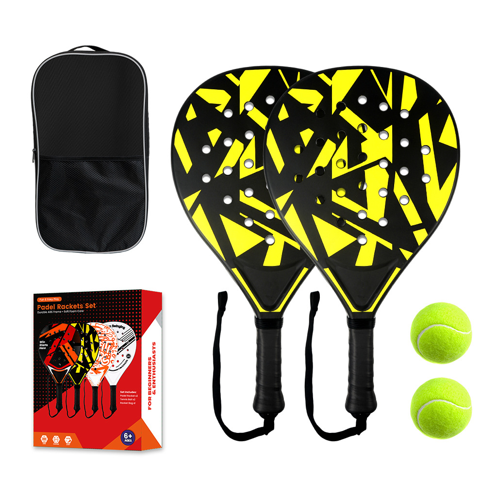 Raqueta de tenis padel transfronteriza de nivel de entrada material ABS reemplaza raqueta de tenis de fibra de carbono ligera y elástica