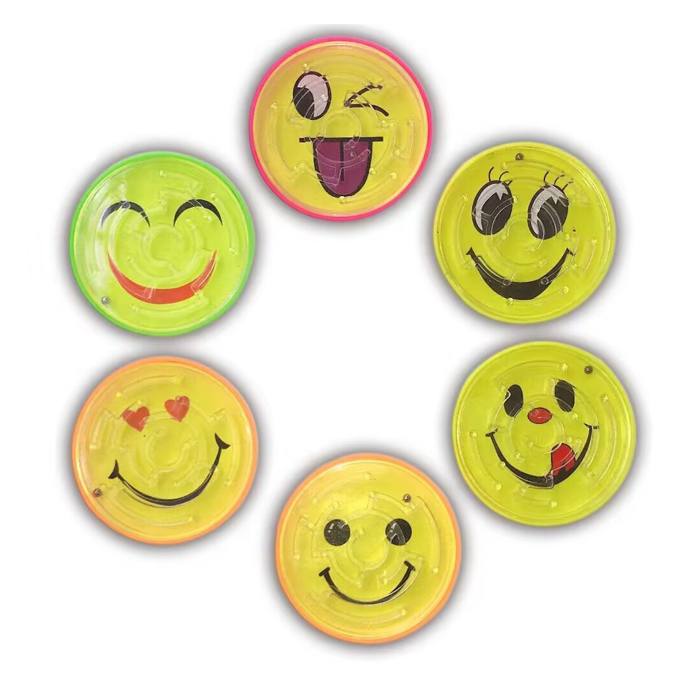 Inteligencia DE LOS NIÑOS Smiley Cara juguete laberinto 5,5 cm mano granos redondos personalización regalo