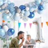 Blue colorful balloon for bride, evening dress for boys, decorations