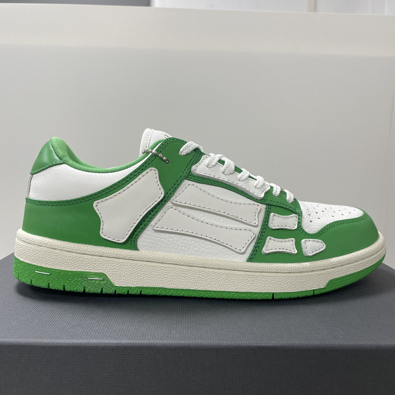 European and American 2023 Bone Shoes for Men and Women, High Version, Wang Yibo Yang Wei's Same Amiri Genuine Leather Casual Versatile Sneakers European and American 2023 Bone Shoes for Men and Women, High Version, Wang Yibo Yang Wei's Same Amiri Genuine Leather Casual Versatile Sneakers