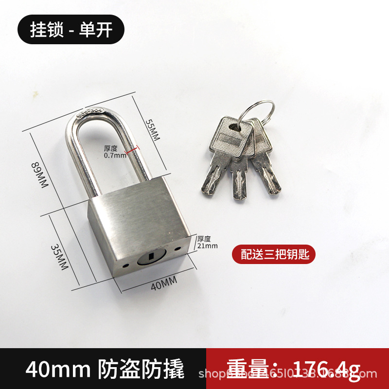 Candado de Alta Seguridad de Acero Inoxidable Antirrobo para Exteriores y Almacén image 11
