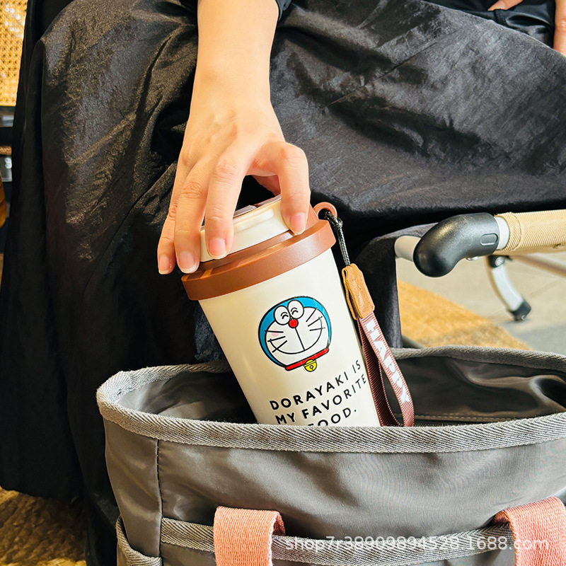 스테인리스 보온 텀블러 500ml 빨대 겸용 휴대용 커피컵