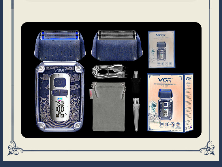 Retro Electric Shaver With Dual Head And Ipx6 Waterproofing_voghion.com
