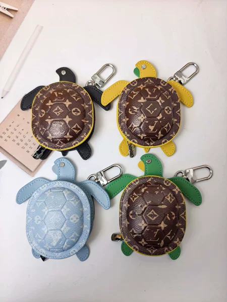 Cross-Border Turtle Keychain Mini Crab Earphone Case Keychain Turtle Coin Purse Small Accessories Leather Coin Purse