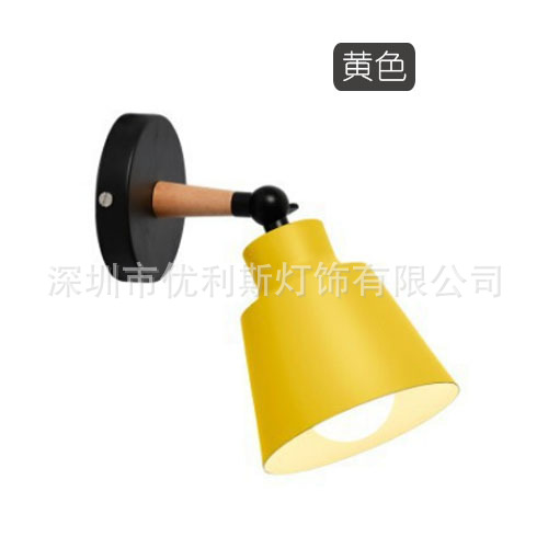 Lámpara de pared nórdica dormitorio lámpara de noche moderna minimalista comedor pasillo escaleras corredor estudio sala de estar macaron lámpara de pared