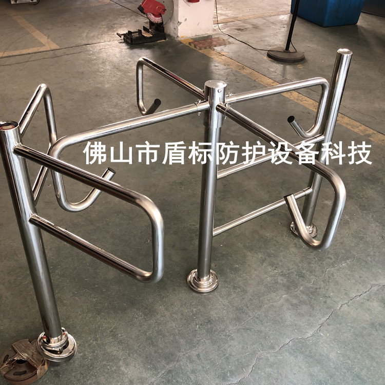 单向半高三翼旋转门超市车站医院进出不锈钢手动转闸不锈钢单向门