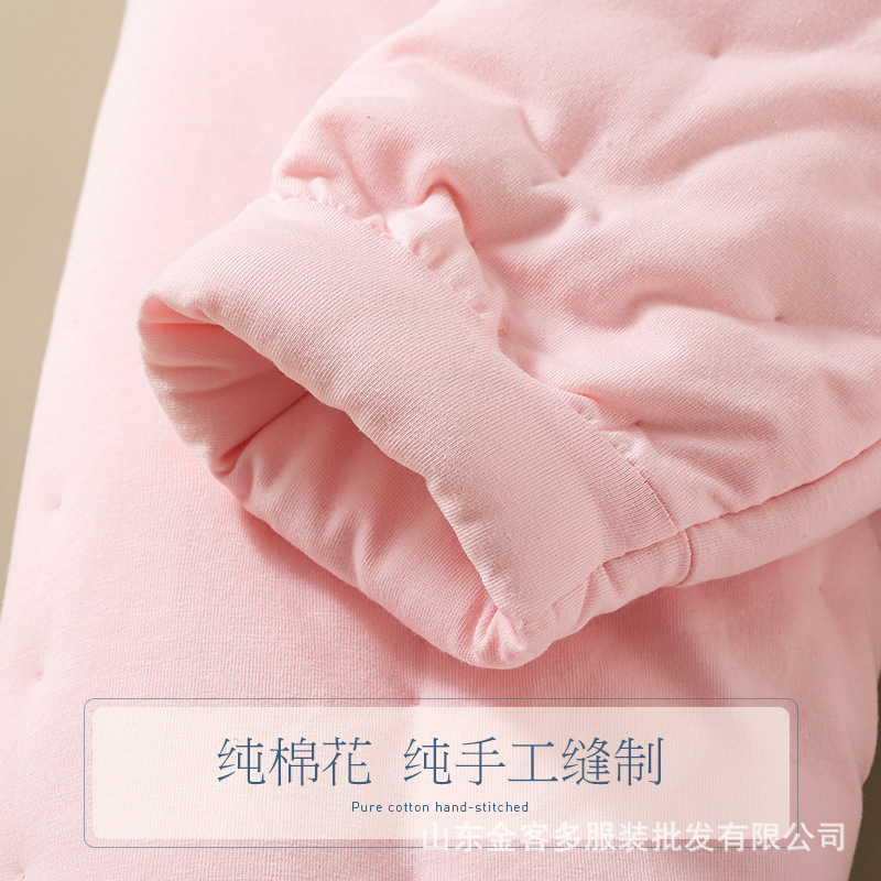 New winter women's warm thickened pure cotton handmade cotton-padded clothes cold-proof comfortable soft home wear