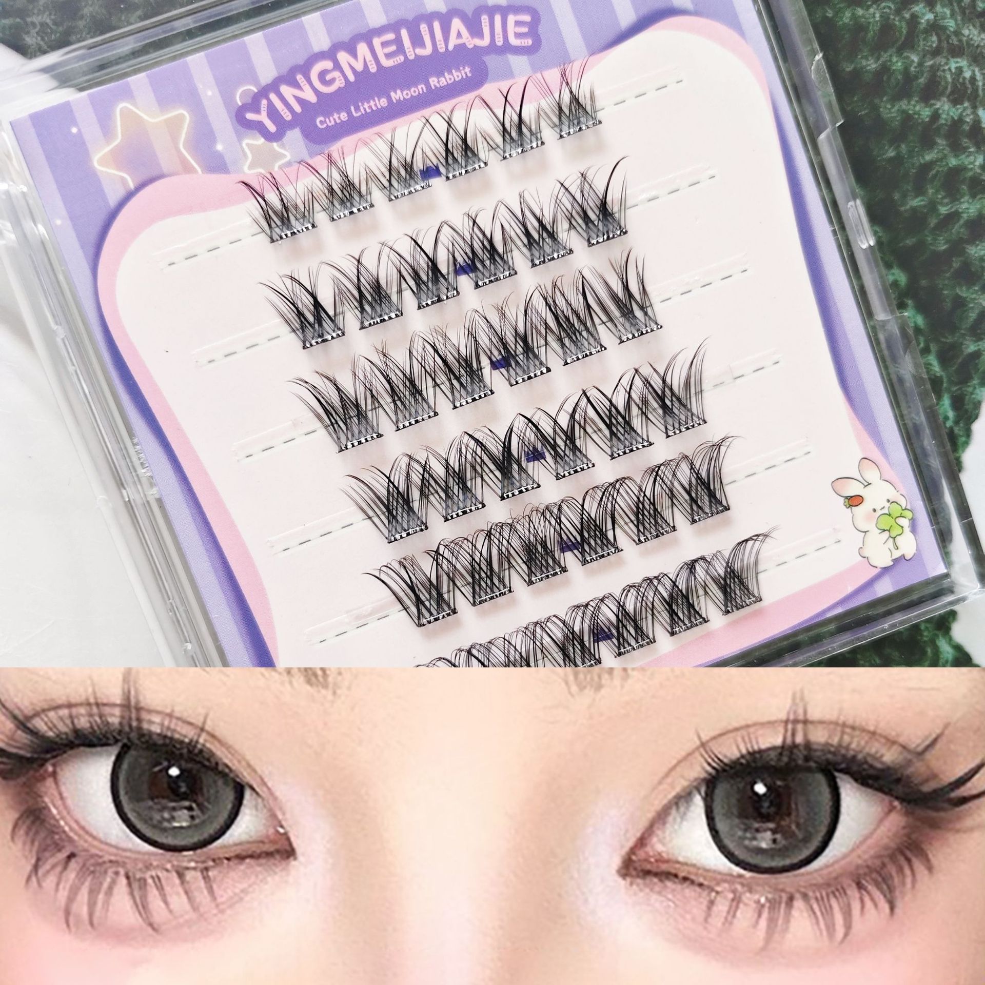 Las pestañas falsas transfronterizas sin pegamento, pestañas falsas sin pegamento