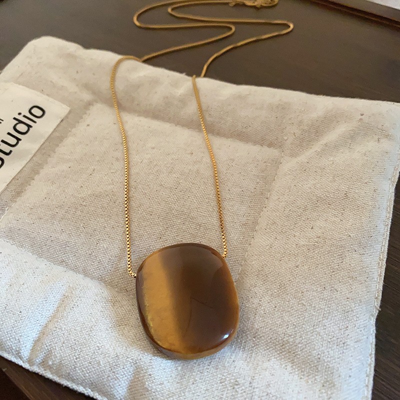 欧美跨境几何水滴高级感项链小众气质冷淡风毛衣链秋冬新款饰品女详情39