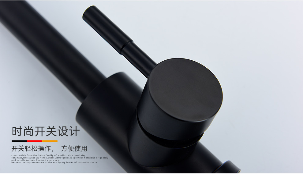 Libokang Sanitary Ware wholesale black stainless steel kitchen sink faucet, hot and cold foreign trade kitchen faucet Item Picture
