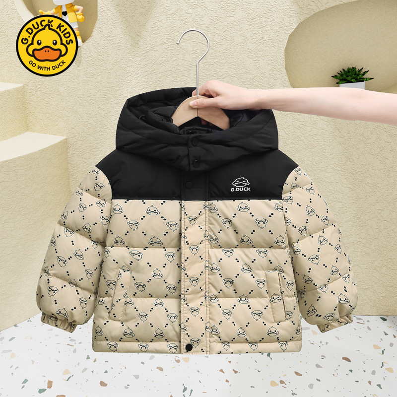 Pato amarillo negro dorado chaqueta de plumón para niños niños niñas engrosado 90 chaqueta blanca de invierno chaqueta de invierno bebé