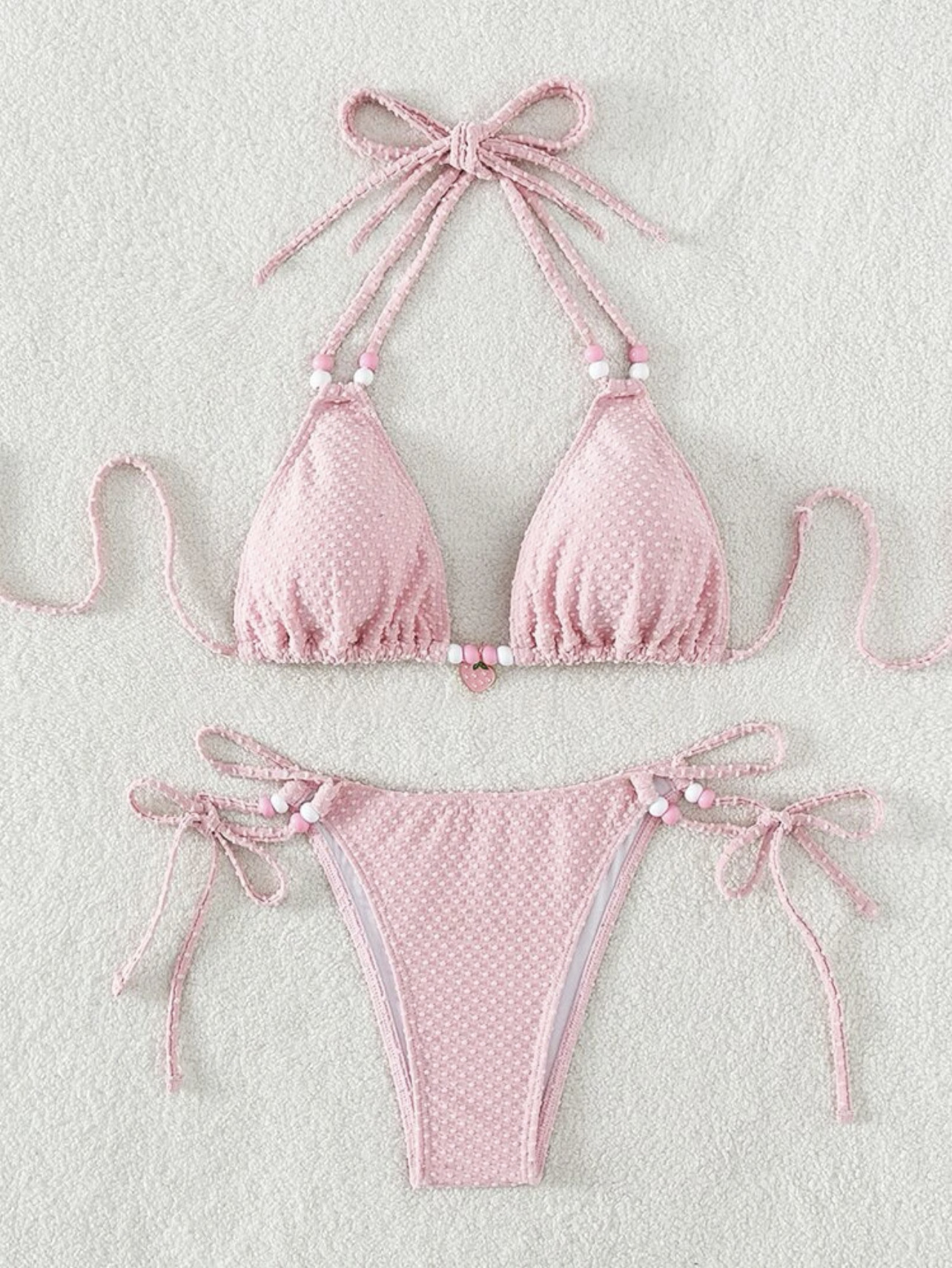 189g Weight Sexy Feel Of Sensation Mid Waist Panties Waist Bikini Panties Style Bralette Bra Category Polyester Fabric Type 2 Pieces Set Quantity Swimming Pool, Beach Occasion Solid Color Pattern Women's Gender Women's Solid Color 2 Pieces Set Bikinis Swimwear 1