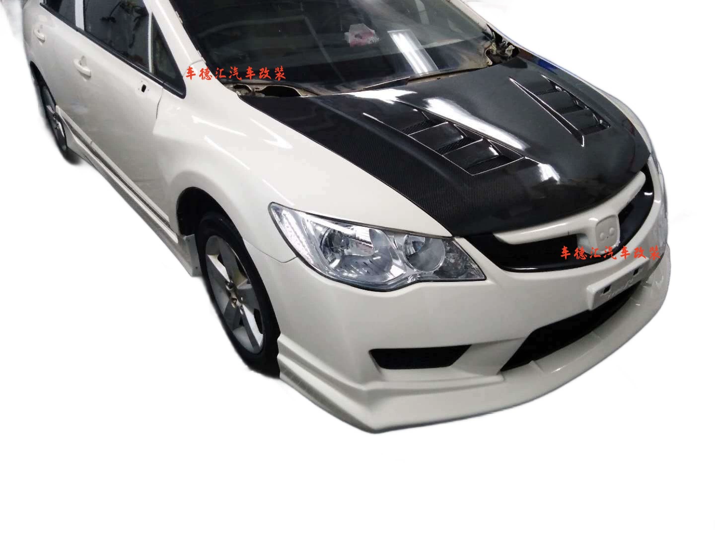 Подходит для крыла карбонового покрытия Siming Honda Civic FD2 окантовка карбонового волкоровая крышка головки