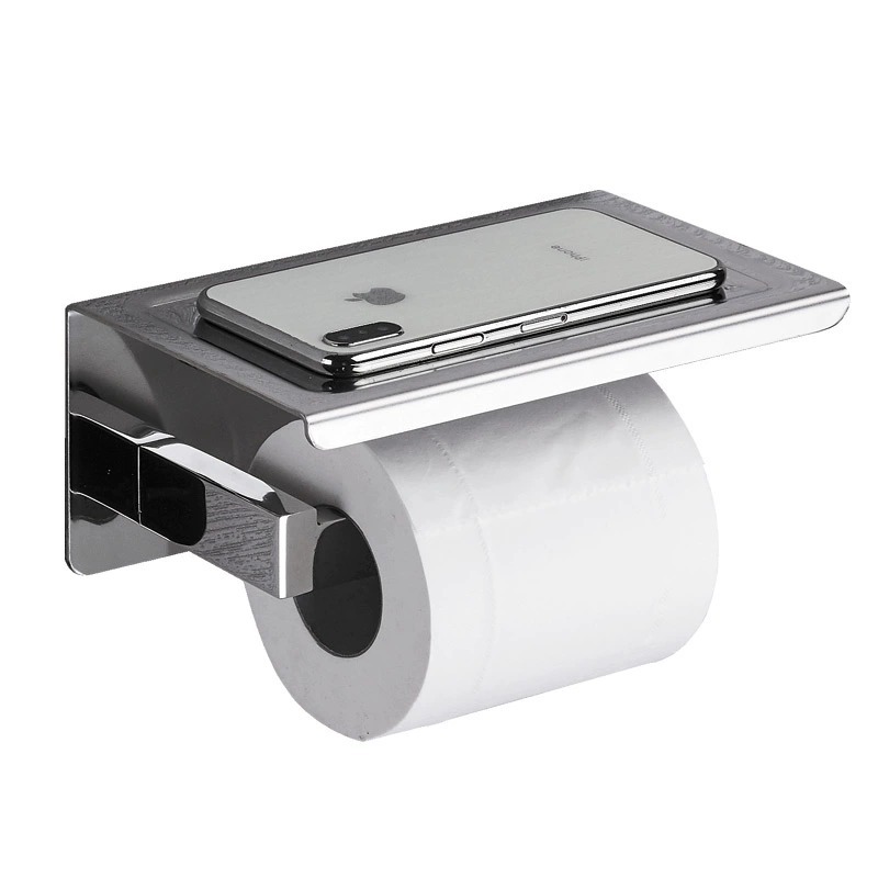 Titular de papel higiénico de acero inoxidable 304 ingeniería hotelera titular de papel higiénico rollo de papel titular de almacenamiento caja de pañuelos fabricante cuadrado