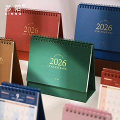 2026年ベーシック卓上カレンダー シンプルレトロカレンダー 学生用チェックイン 自己管理プランナー 卓上飾り