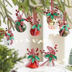新しいクリスマスリボンベルアクセサリークリスマスツリー風鈴ペンダントホリデーデコレーションウィンドウシーンレイアウト