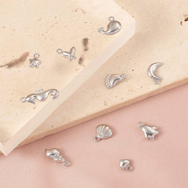 Mini Stainless Steel Electric Throw Small Pendant Marine Series Shell Whale Necklace Bracelet Pendant DIY Jewelry Accessories Mini Stainless Steel Electric Throw Small Pendant Marine Series Shell Whale Necklace Bracelet Pendant DIY Jewelry Accessories