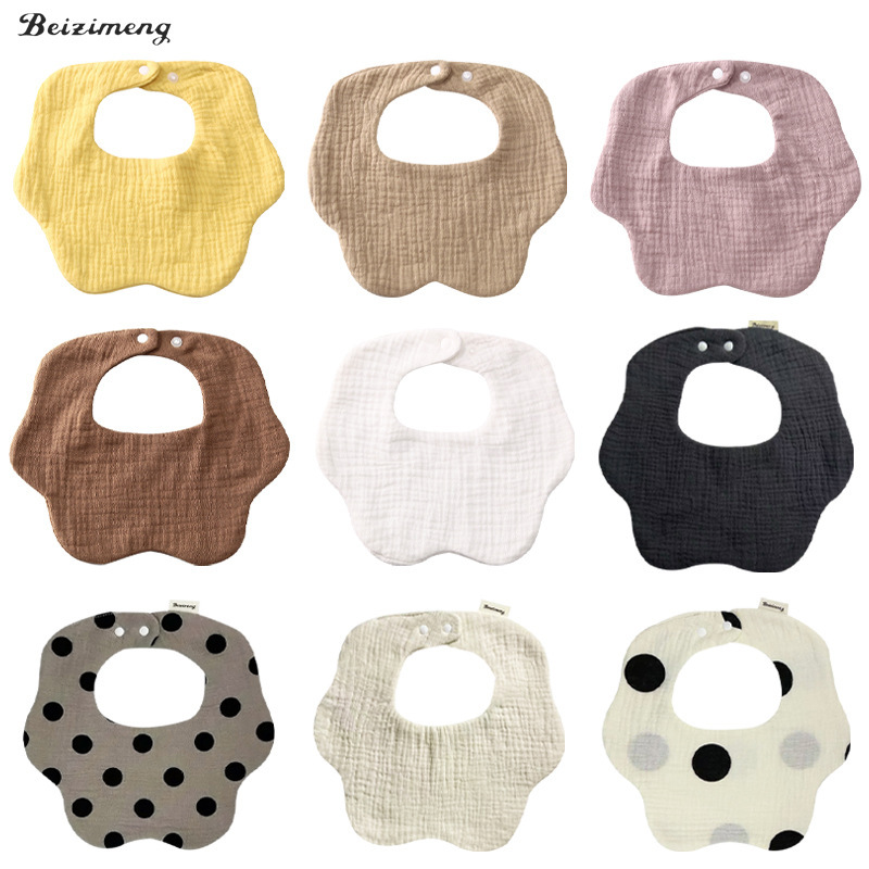 Children's Baby Baby Bib Slippery Towel Absorbent Class A Pure Cotton Female Baby Boy European and American Korean Winter Solid Color Children's Baby Baby Bib Slippery Towel Absorbent Class A Pure Cotton Female Baby Boy European and American Korean Winter Solid Color