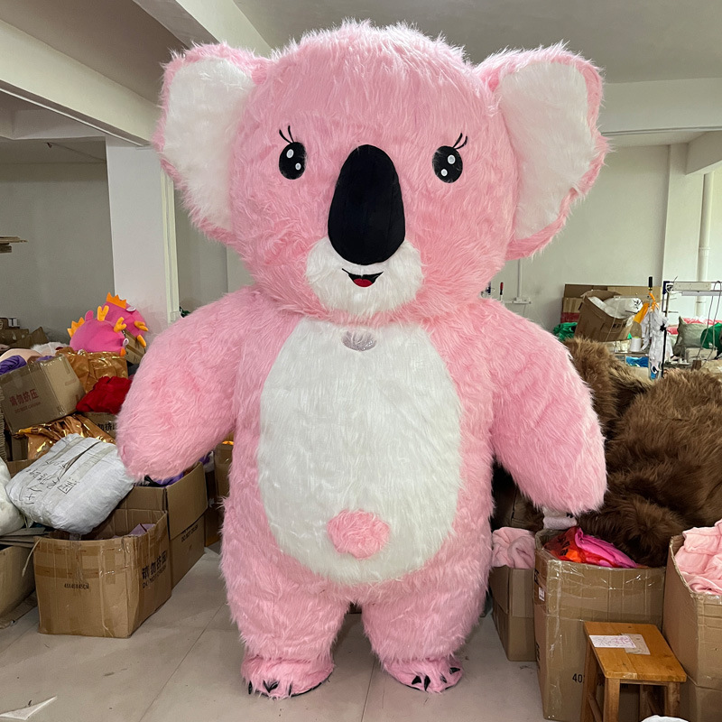 El Comercio exterior TikTok inflable panda gigante muñeca ropa gorila fresa oso Santa Claus ropa de oso polar ropa de pelo largo