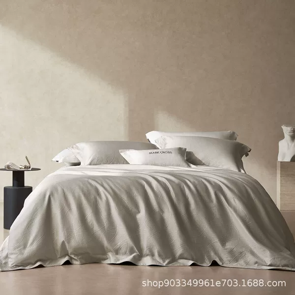 Jacquard Egyptian Cotton Light and Shadow Magician-Soft Gold Champagne