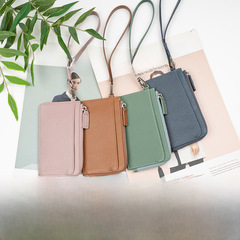 迷你錢包女士超薄卡包ins新款亞馬遜 rfid拉鏈零錢包小錢夾女日式