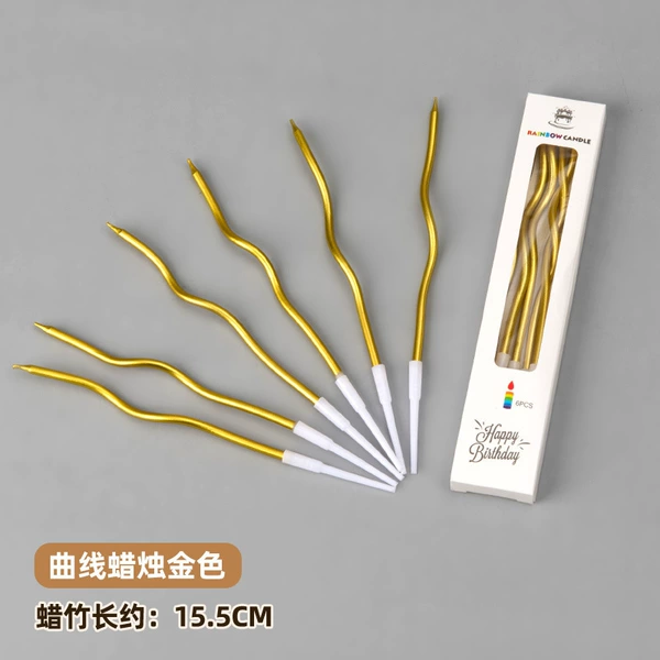 Curve Candle Golden 10 Boxes