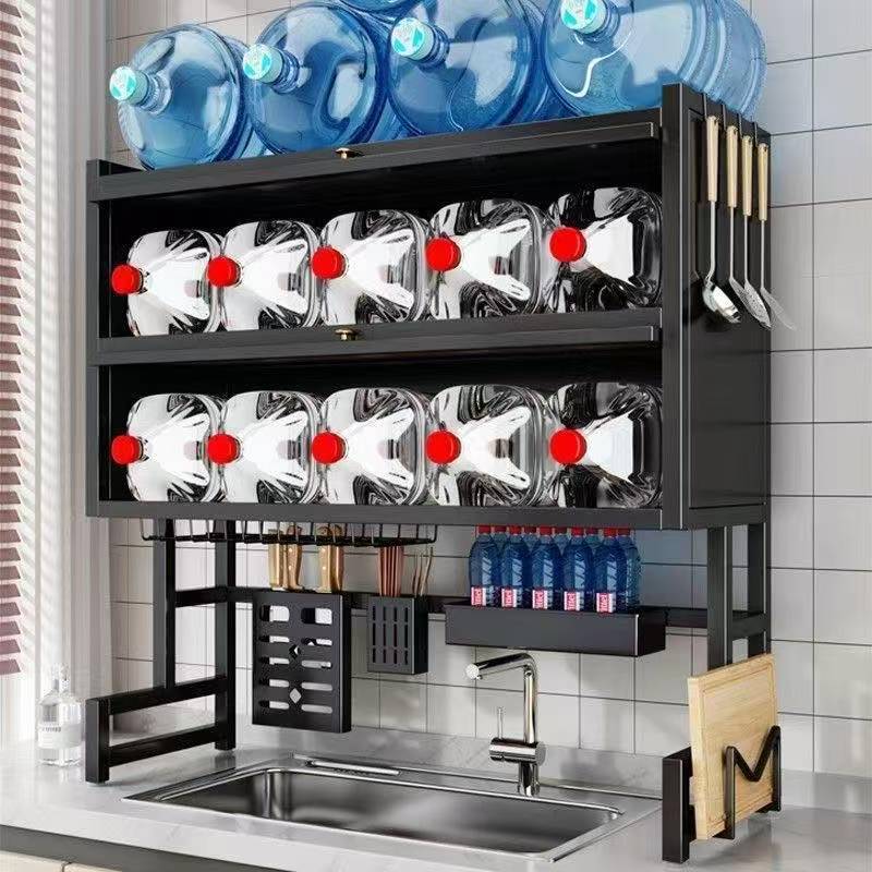 Rejilla de fregadero de cocina, fregadero, encimera de fregadero, armario a prueba de polvo, almacenamiento de vajilla multifuncional, rejilla de drenaje de almacenamiento