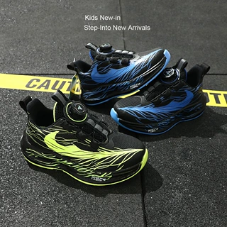 33-38码现货男童超纤皮跑鞋慢跑鞋EVA轻底中大童运动鞋6688