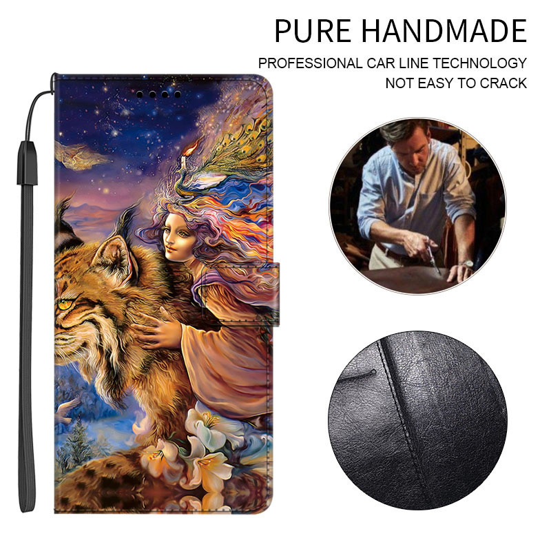 Suitable for iPhone 15 Mobile Phone Leather Case Magnetic Card Holder Simple and Fashionable Satchel Crazy Horse Pattern Manufacturer One Piece Wholesale