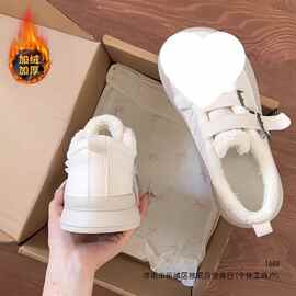 加绒厚底雪地靴女冬2026新款一脚蹬防滑休闲板鞋保暖加厚外穿棉鞋