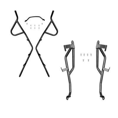 frame modification parts, Motorcycle bumper - black-carbon-steel-classic-front-bumper-rear-bumper