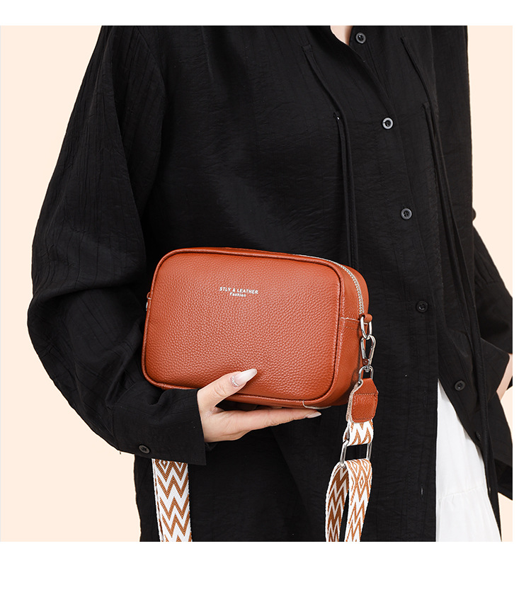 Women's Genuine Leather Crossbody Bag With Wide Strap_voghion.com
