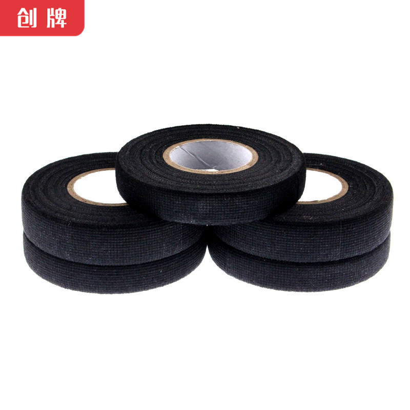 供应绒布胶带汽车线束绒布胶带电工手撕耐磨防静电涤纶布基胶带