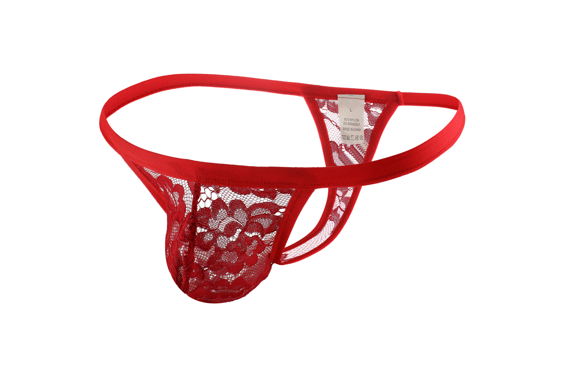 Ropa interior de los hombres Tanga sexy encaje malla Tanga