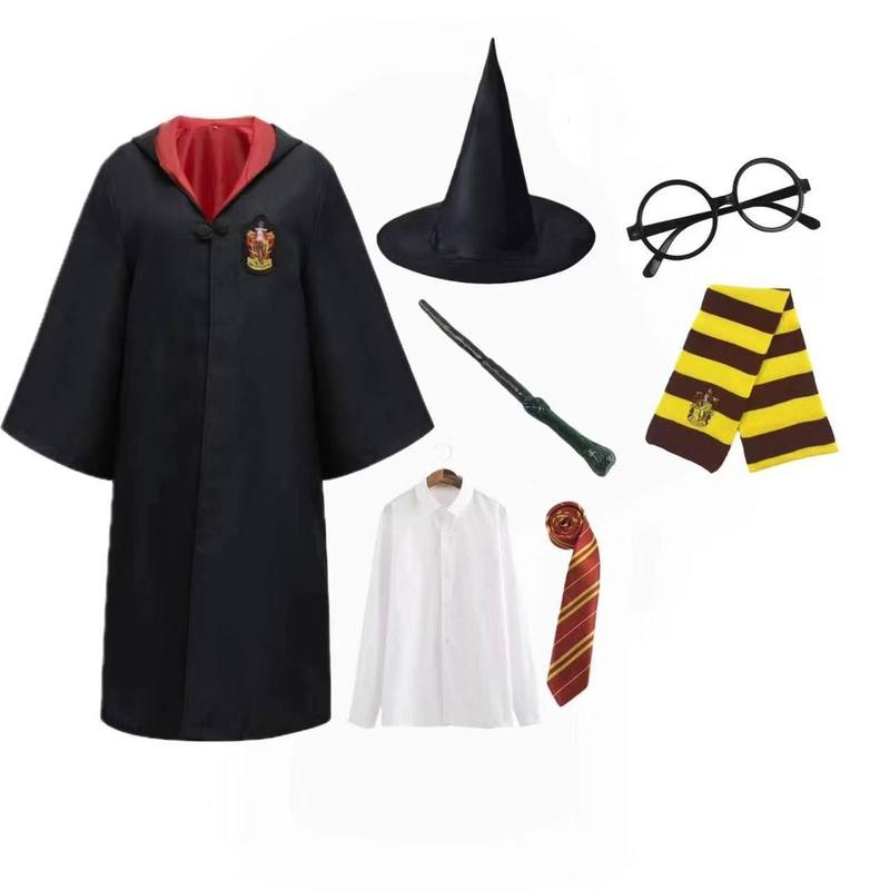 哈利波特服装cosplay魔法袍格兰芬多赫敏学院套装万圣节披风斗篷|undefined