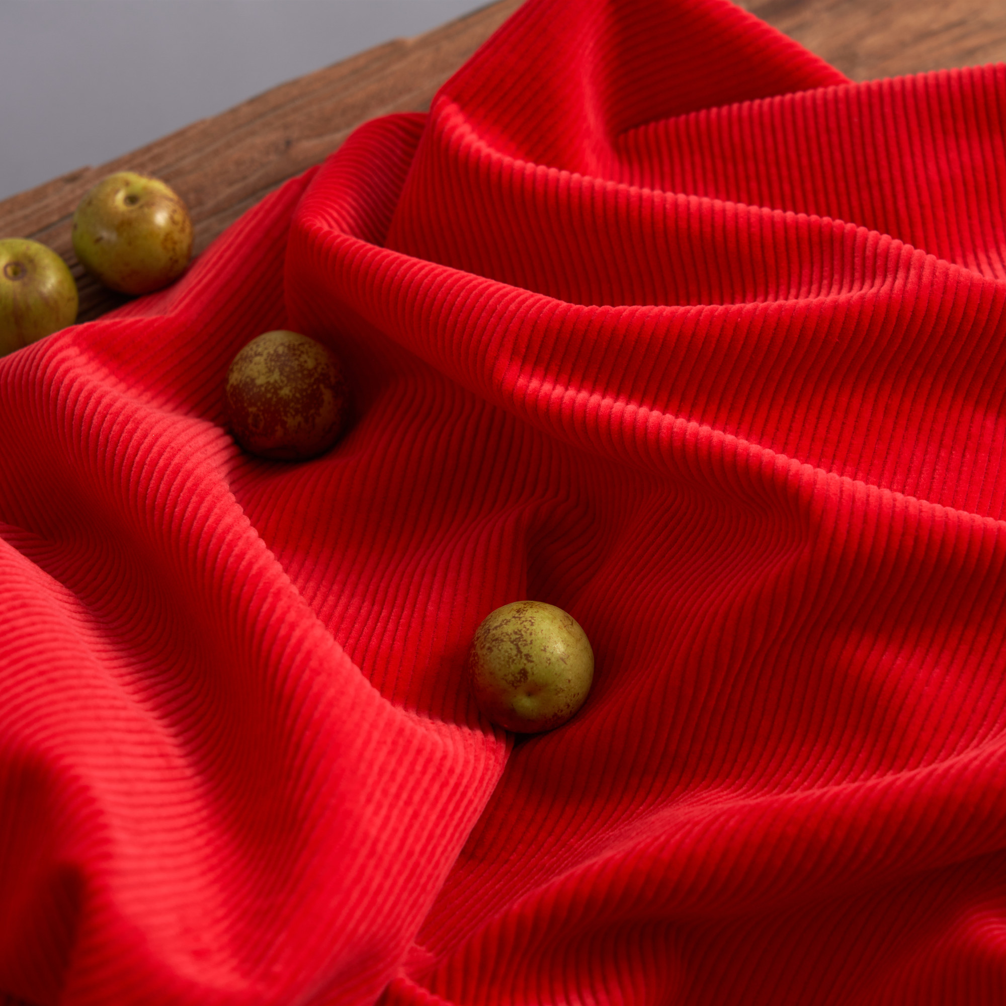 【新年红】秋冬加厚水洗全棉蓝色灯芯绒风衣外套裤子马甲服装面料