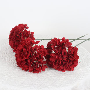 Single lollipop hydrangea wedding simulation flower wedding hall road flower festival celebration layout decoration fake flower arrangement