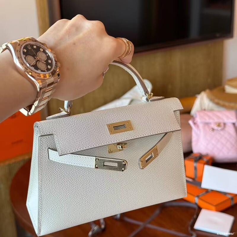 Women's Bag 2025 New Summer Second Generation Mini Kelly Bag High-End Light Luxury Single Shoulder Diagonal Satchel Versatile Small Bag