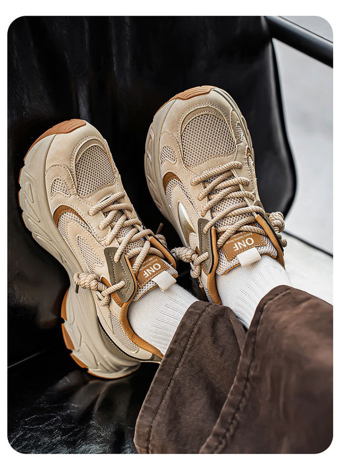 Giày sneaker dad shoes nam cỡ lớn, thân lưới thoáng khí, đế dày tăng chiều cao, gót 3–5 cm — D 71m Thẻ, D71 màu đen, D71 xám bạc chi tiết 23