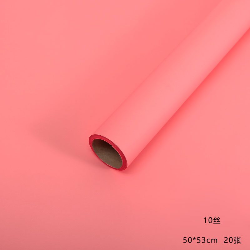 Red popular 10 seda coreana papel de estilo amor mate niebla papel esmaltado espesado impermeable duro florista de papel de envoltura