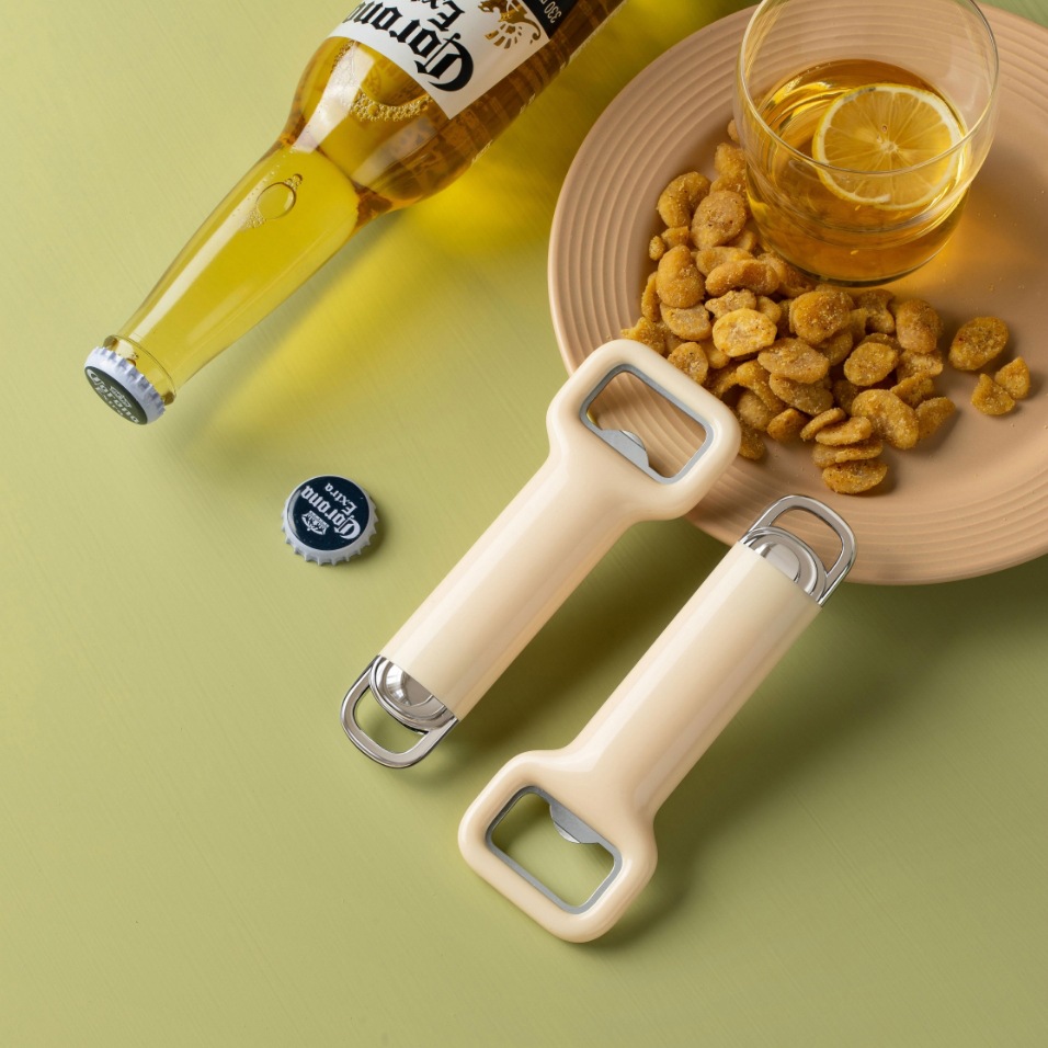 [Heart-Made] Bottle Opener, Beer Opener, Corkscrew, Creamy White & Avocado Green—Hangable Bottle Opener Wholesale
