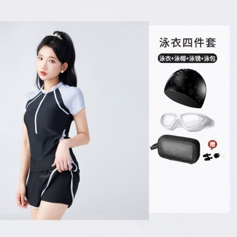 trajes de baño para mujeres divididos 2024 nuevo estereoscópico anti-secado rápido trajes de baño gordo piscina primavera fábrica de comercio de trajes de baño