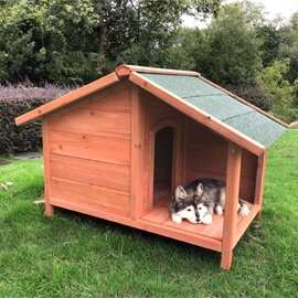 户外实木狗屋大中小型狗窝防腐宠物屋猫屋木质狗屋室外宠物屋