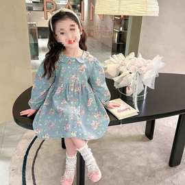 女童连衣裙秋季2025新款碎花裙子儿童春秋长袖宝宝洋气公主图片色