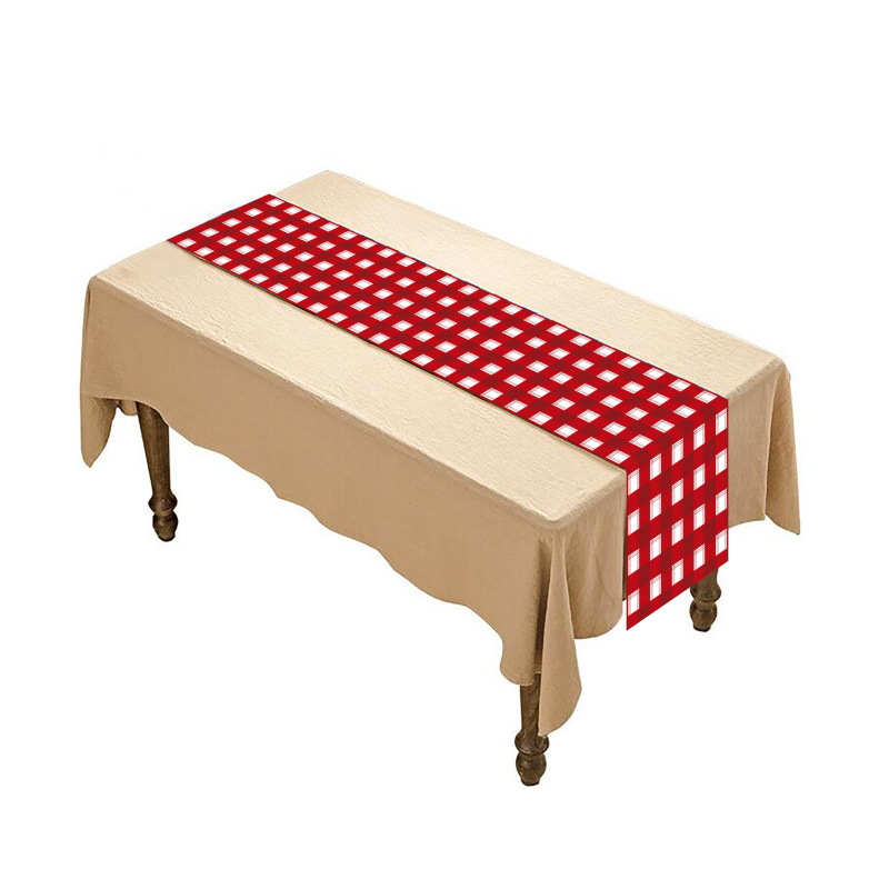 2022 transfronterizo nuevo camino de mesa de Navidad mantel mesa de comedor sala de estar decoración suministros impresión creativa a prueba de agua