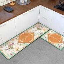 现货简约水晶绒厨房地垫家用客厅餐厅地毯可擦洗吸水吸油防滑脚垫