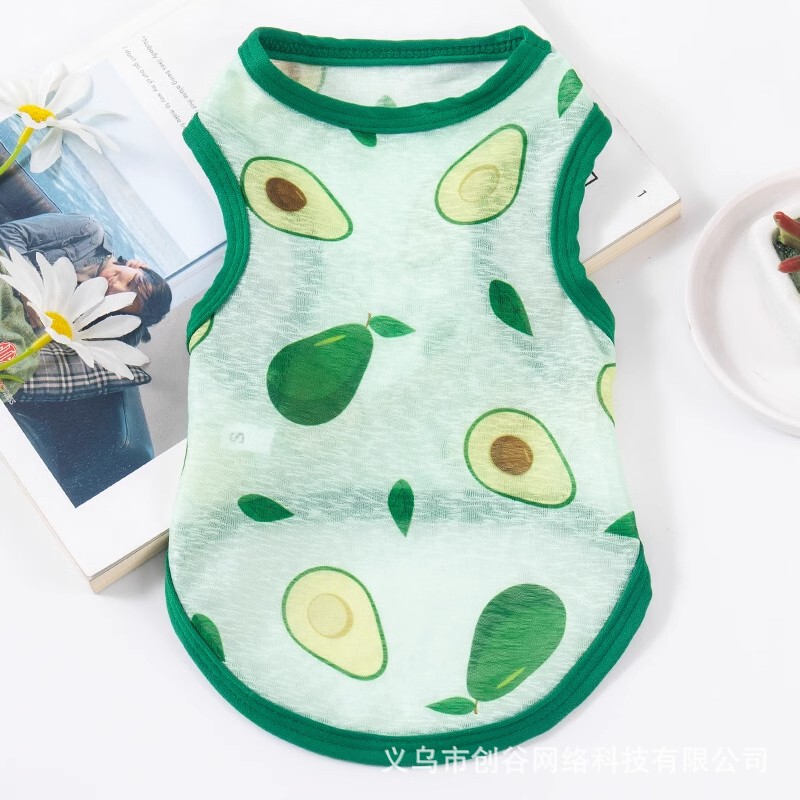 Cat Pet Clothes Vest Sun Protection Shirt Dog Cat Summer Breathable Mesh Teddy Bixiong Fadou Clothes
