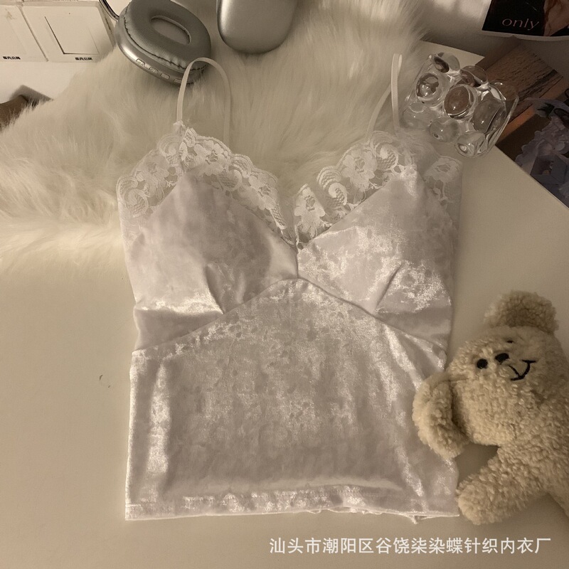 ギャルレースはフランスのベルベットのストラップのベストをつなぎ合わせて、女性は胸パッドの美背を持って身を修めて痩せて純粋に底の上着を作りたいです。|undefined